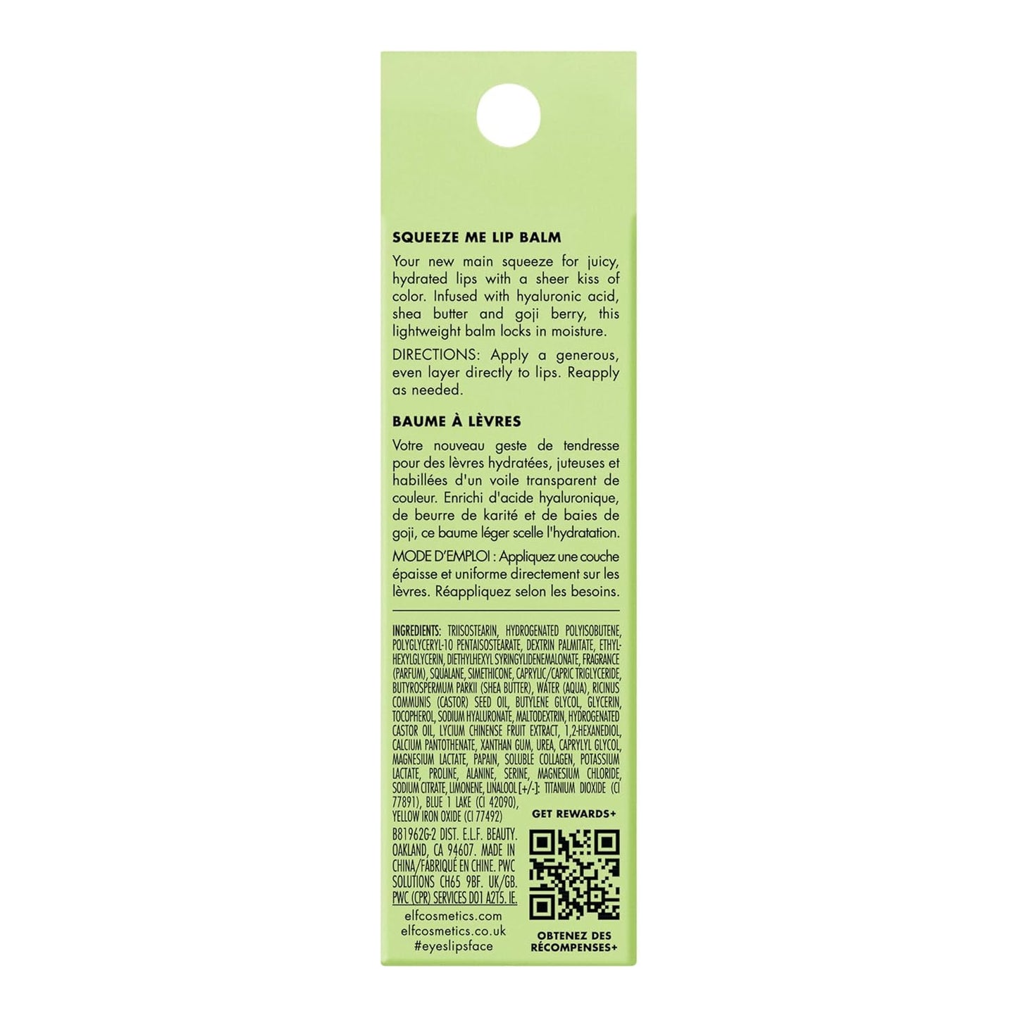 Squeeze Me Lip Balm – Hydrating Sheer Tint with Hyaluronic Acid | Vegan & Cruelty-Free (Honeydew)