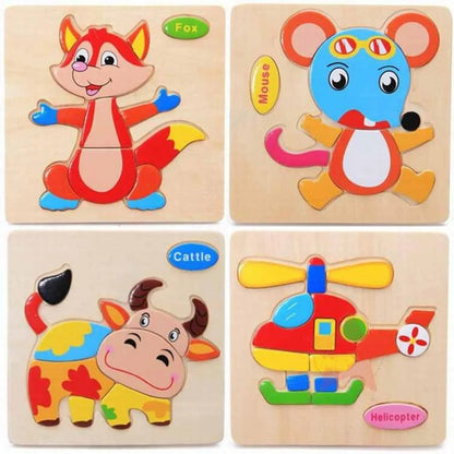 Wooden Puzzles Toddler Toys for Kids 1 2 3 Years Old Boys Girls Toddler Puzzles Montessori Toys Eco Friendly Child Gifts with Animal Shape Puzzles Preschool Learning Toys,1 Pc