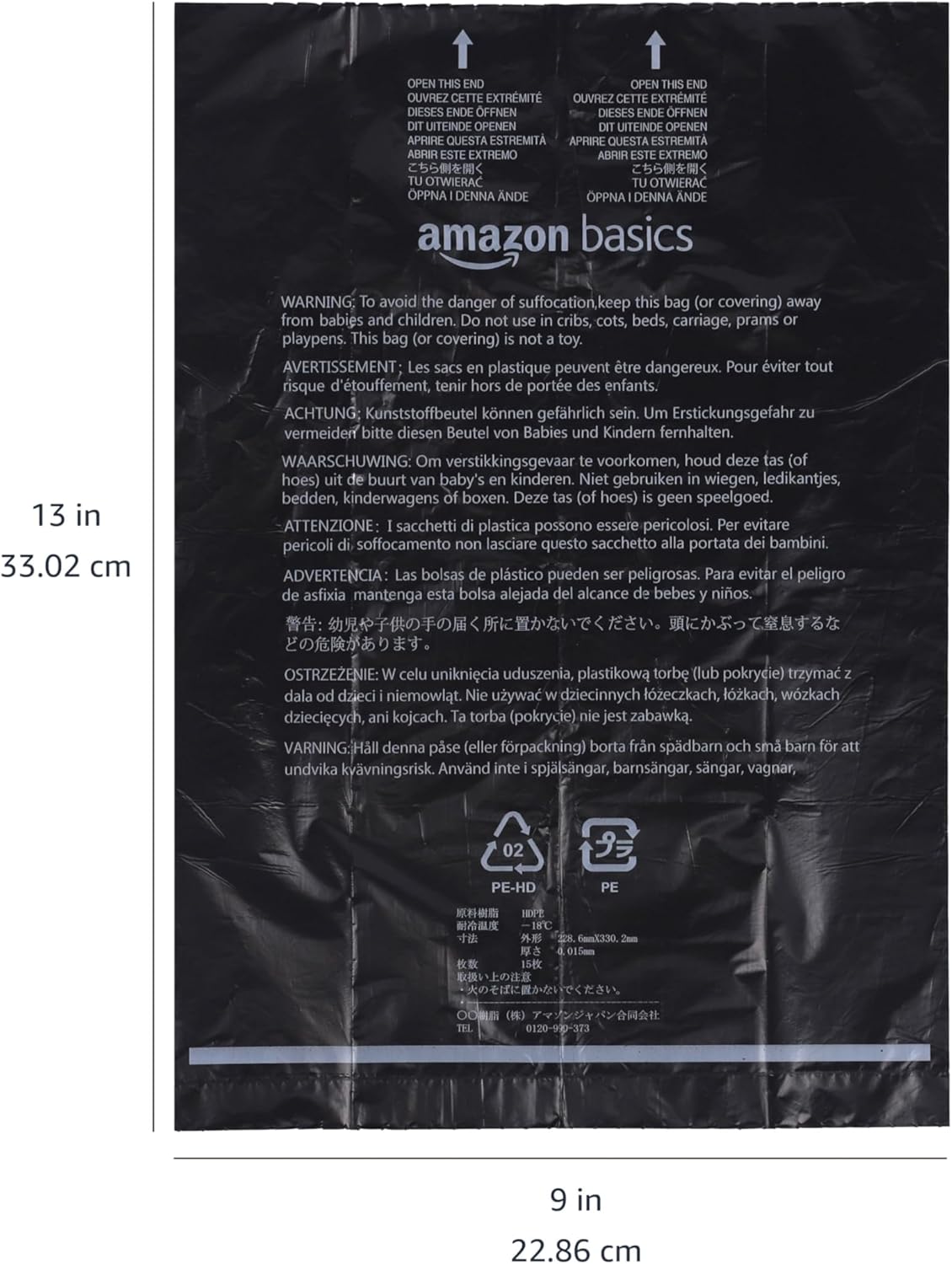 Dog Poop Bags – Leak-Proof, Unscented Waste Bags with Dispenser & Leash Clip (300 Count, Black, 13 x 9 Inch)