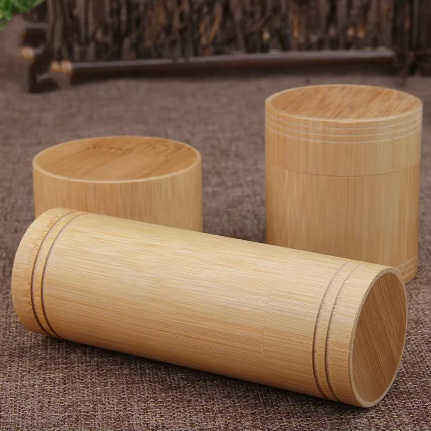 Handmade Bamboo Storage Box, Tea Canister, Lid Seal, Kitchen Storage Jars, Accessories, Spice Box, Organizer, Wholesale