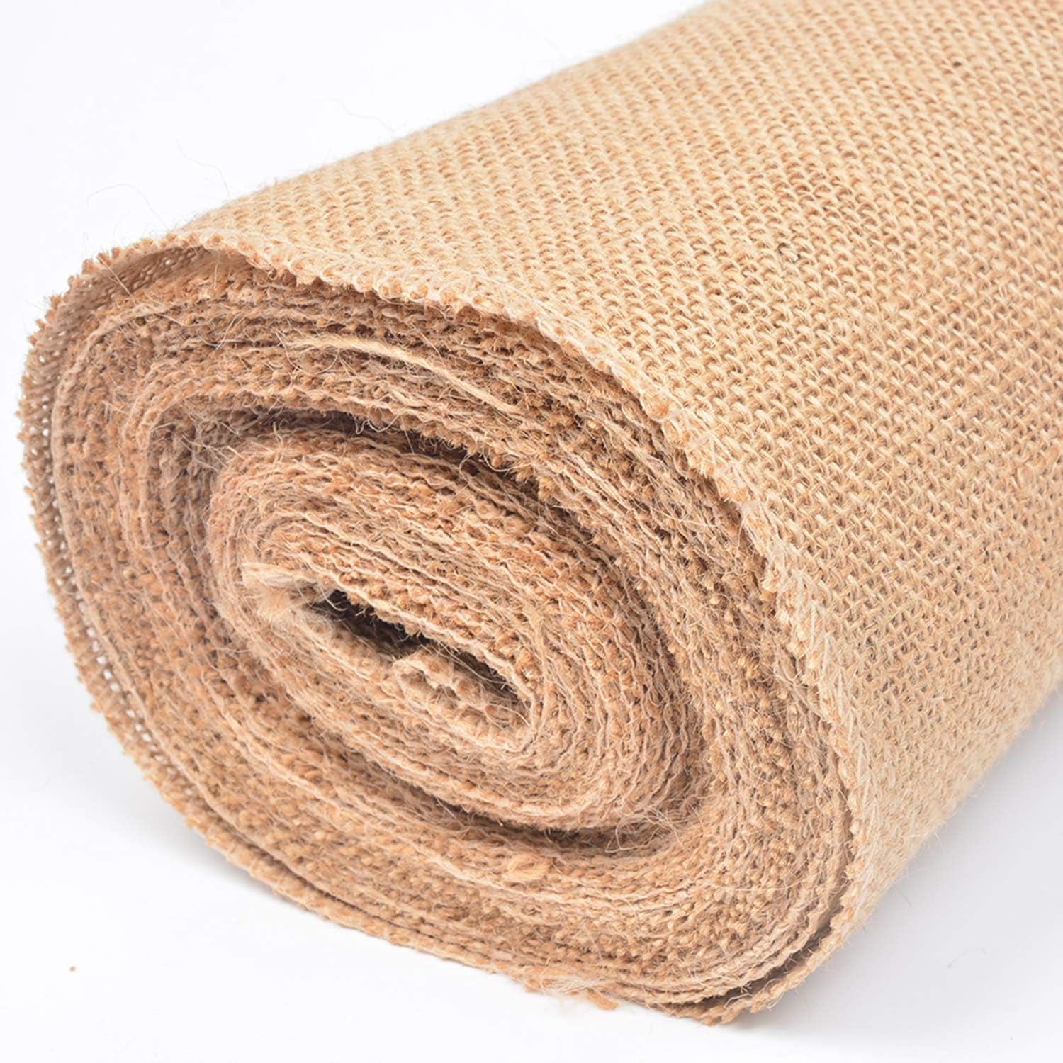 10-Yard Natural Burlap Fabric Roll – 12" Wide | Jute Ribbon for Crafts, Home & Wedding Décor