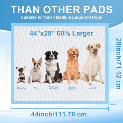 Extra-Large Puppy Pee Pads – 28"X44" Leak-Proof & Super Absorbent Training Pads (100 Count)