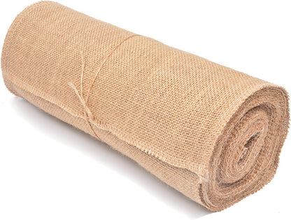 10-Yard Natural Burlap Fabric Roll – 12" Wide | Jute Ribbon for Crafts, Home & Wedding Décor