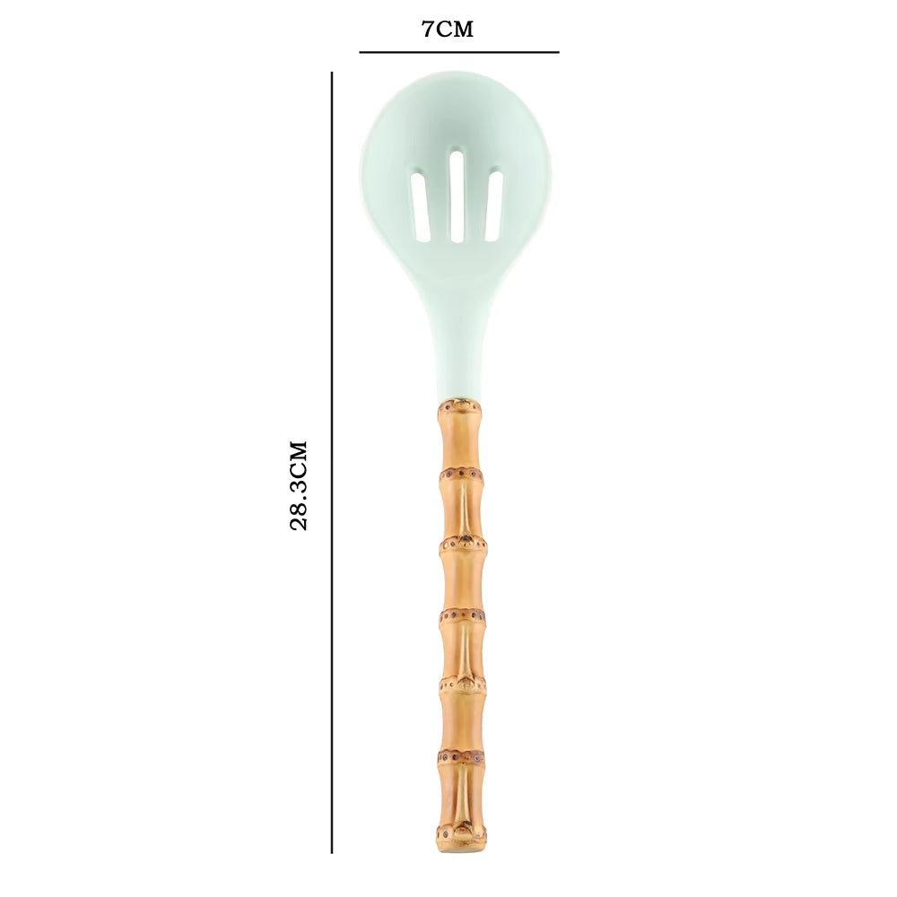 Basting Brush Whisk Tong Spaghetti Pasta Server Turner Spatula Scoop Ladle Soup Serving Spoon Bamboo Root Silicone Kitchenware