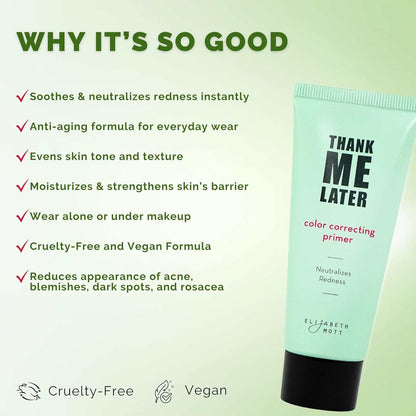 Long-Lasting Correcting Face Primer with niacinamide, cruelty-free, vegan, 30g.