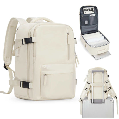 Stylish Women's Cabin Travel Backpack - Spacious, Water Resistant Laptop Bag for EasyJet and Ryanair Carry-Ons