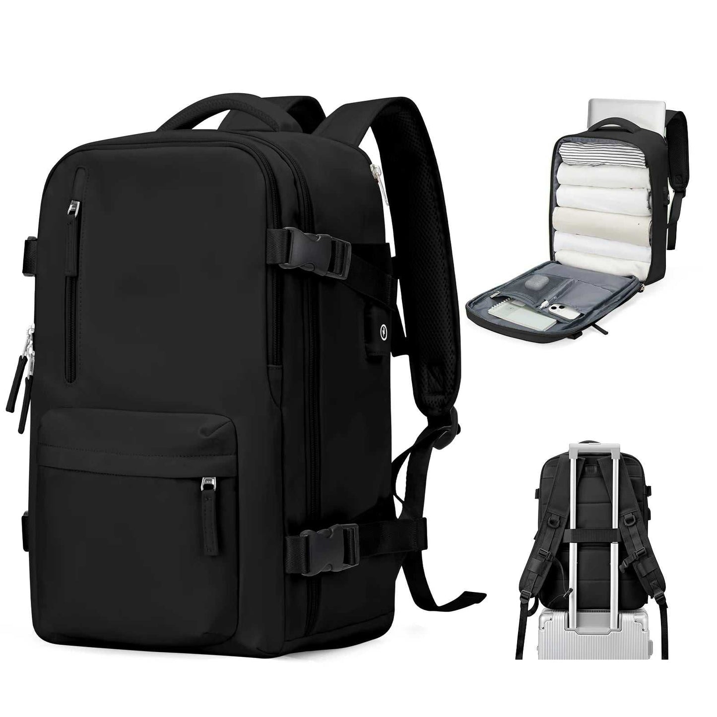 Stylish Women's Cabin Travel Backpack - Spacious, Water Resistant Laptop Bag for EasyJet and Ryanair Carry-Ons