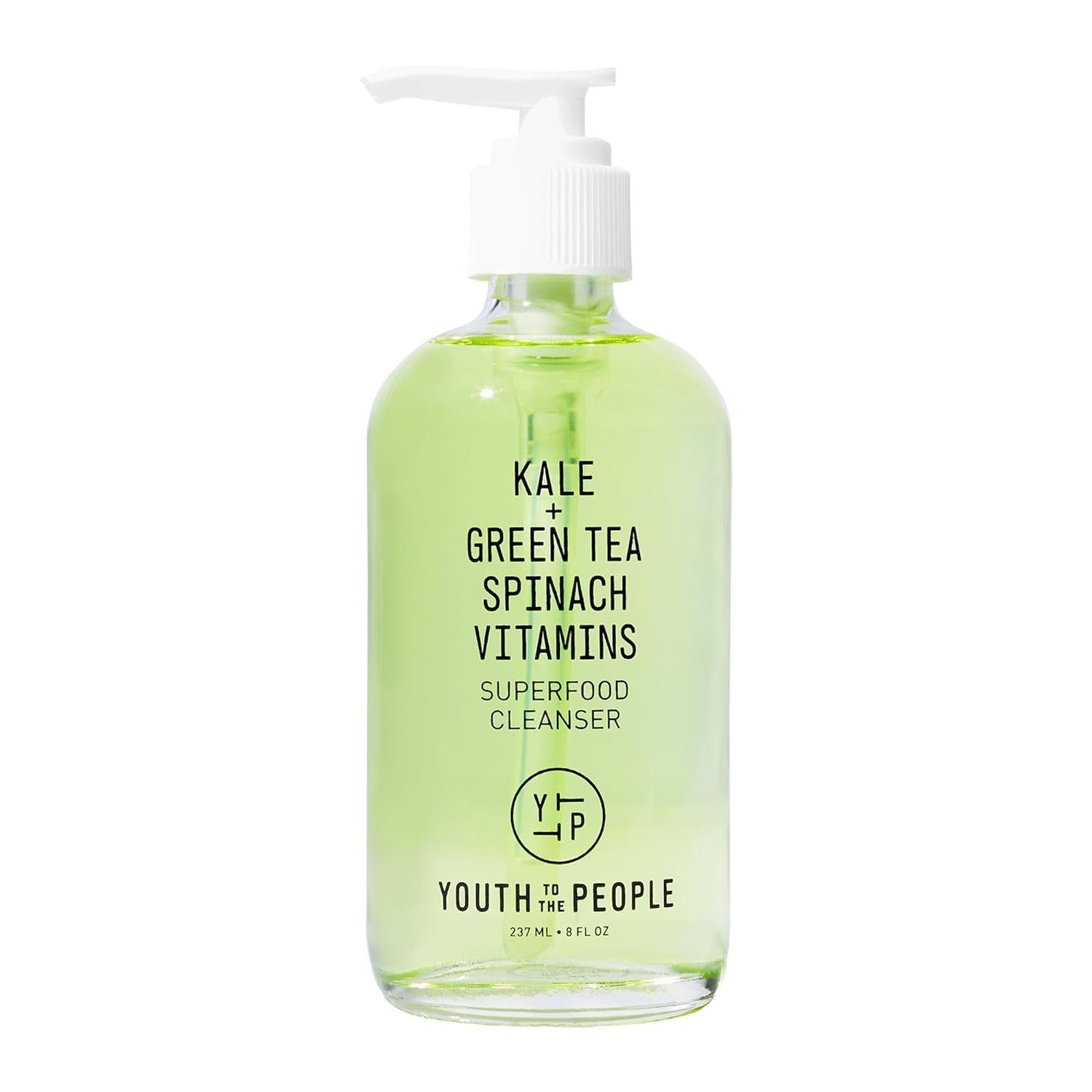 Superfood Facial Cleanser – Kale & Green Tea Spinach Face Wash | Gentle Makeup Remover & Pore Minimizer | Vegan & Refillable