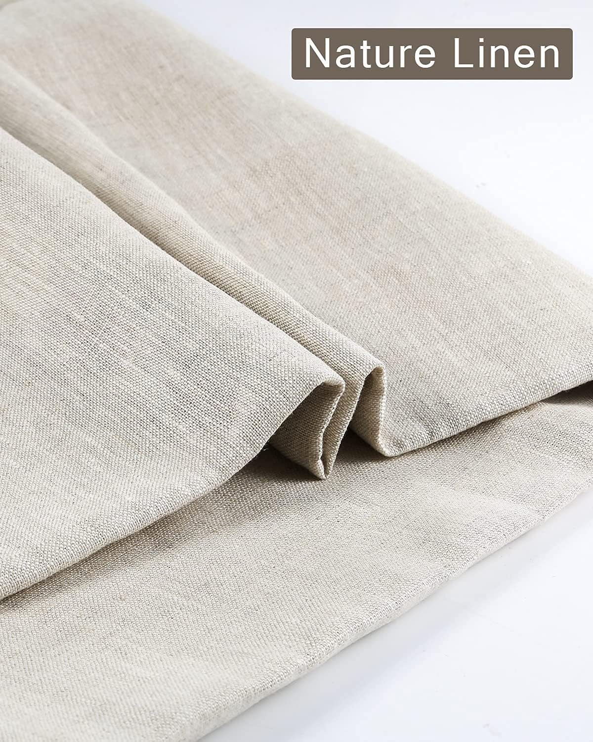 100% Natural Linen Fabric – 39" x 55" Solid Plain Linen Cloth for Sewing, Embroidery & Crafting