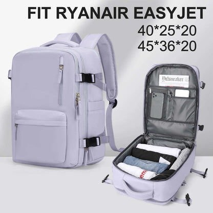 Stylish Women's Cabin Travel Backpack - Spacious, Water Resistant Laptop Bag for EasyJet and Ryanair Carry-Ons