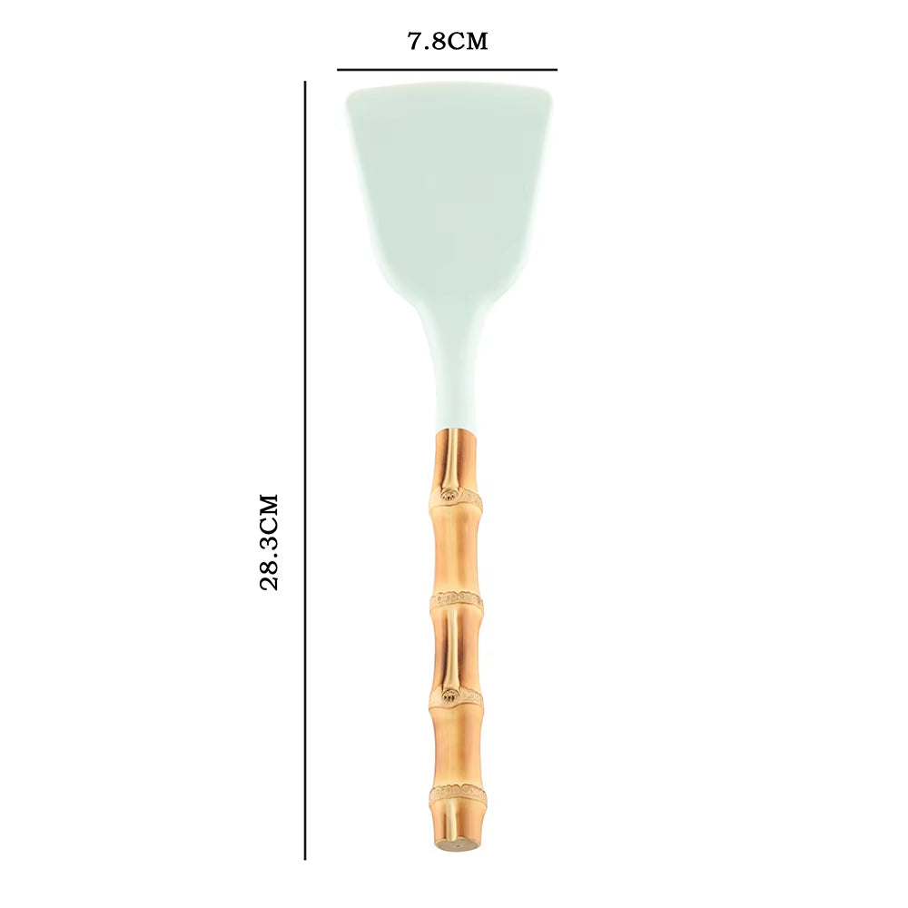 Basting Brush Whisk Tong Spaghetti Pasta Server Turner Spatula Scoop Ladle Soup Serving Spoon Bamboo Root Silicone Kitchenware