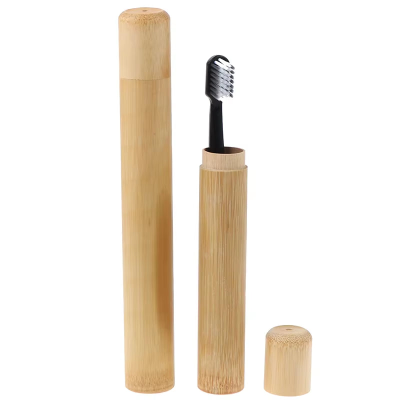 1Pcs Portable Travel Packing Handmade Bamboo Toothbrush Tube Natural Bamboo Tube for Toothbrush Eco Friendly Travel Case 21/16Cm