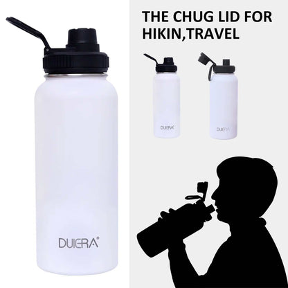 Vacuum Insulated Water Bottle with leak-proof lid and straw, durable stainless steel, ideal for gym, travel, and outdoor use.