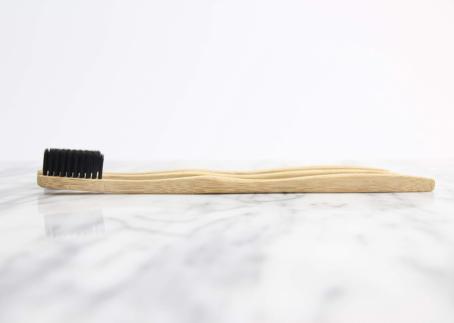 Bamboo Toothbrush 4 Pack - Medium/Soft Charcoal Bristles Tooth Brushes Wooden Handle - BPA Free, Eco Friendly, Vegan Product Gift Idea, Sustainably Grown in Recycled Biodegradable Packaging