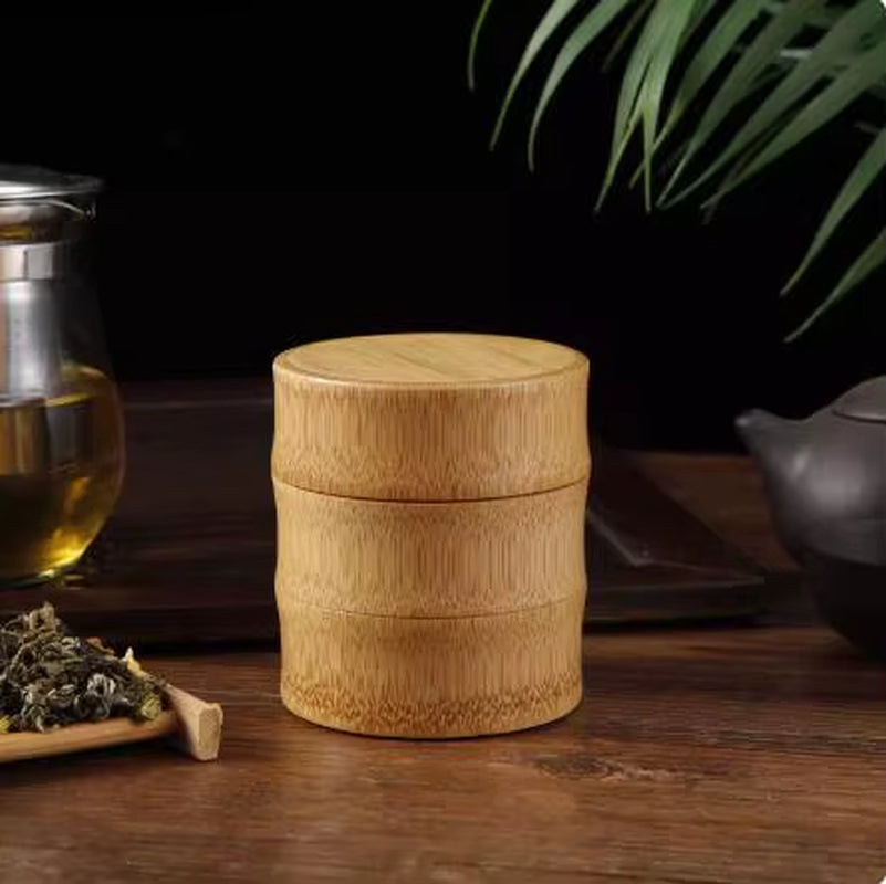 Handmade Bamboo Storage Box, Tea Canister, Lid Seal, Kitchen Storage Jars, Accessories, Spice Box, Organizer, Wholesale