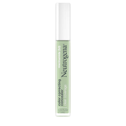 Clear Coverage Color Correcting Lightweight Face Concealer Makeup with Niacinamide & Green Pigment to Help Reduce Redness, 0.24 Fl Oz