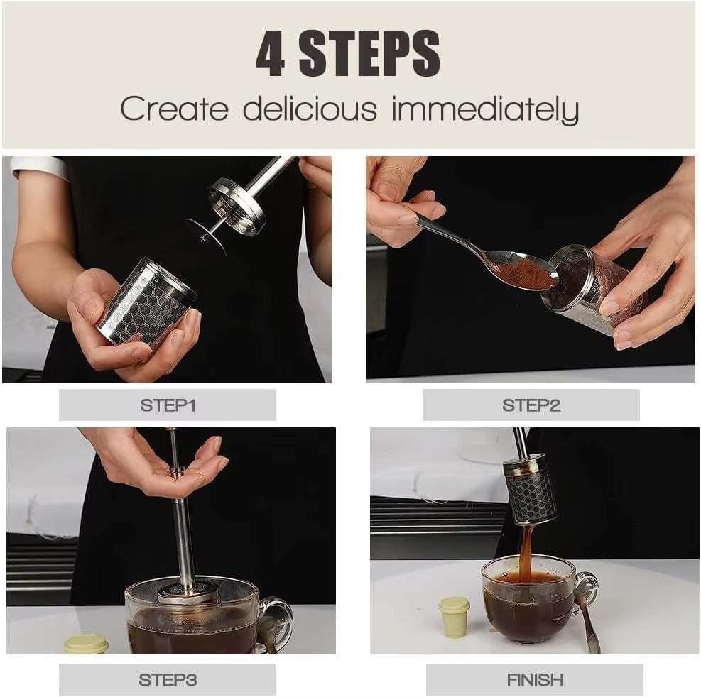 4-step process to use a reusable coffee filter for brewing.