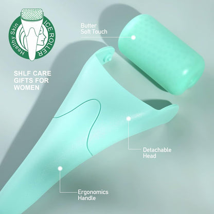 Mint Green Ice Roller – Cooling Face & Eye Roller for Puffiness Relief & Skincare