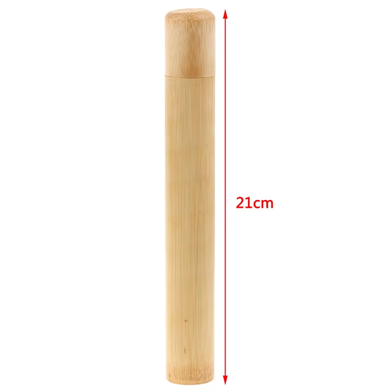 1Pcs Portable Travel Packing Handmade Bamboo Toothbrush Tube Natural Bamboo Tube for Toothbrush Eco Friendly Travel Case 21/16Cm