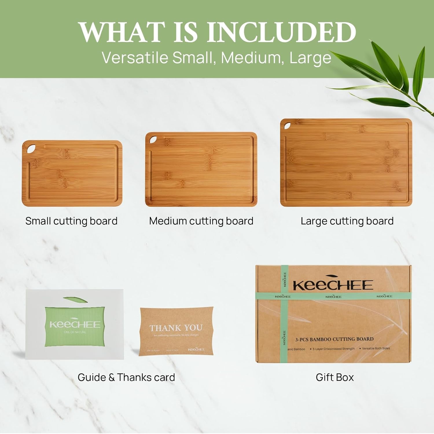 Bamboo Cutting Board – Durable Wooden Kitchen Board with Deep Juice Grooves & Built-In Handles for Chopping & Charcuterie