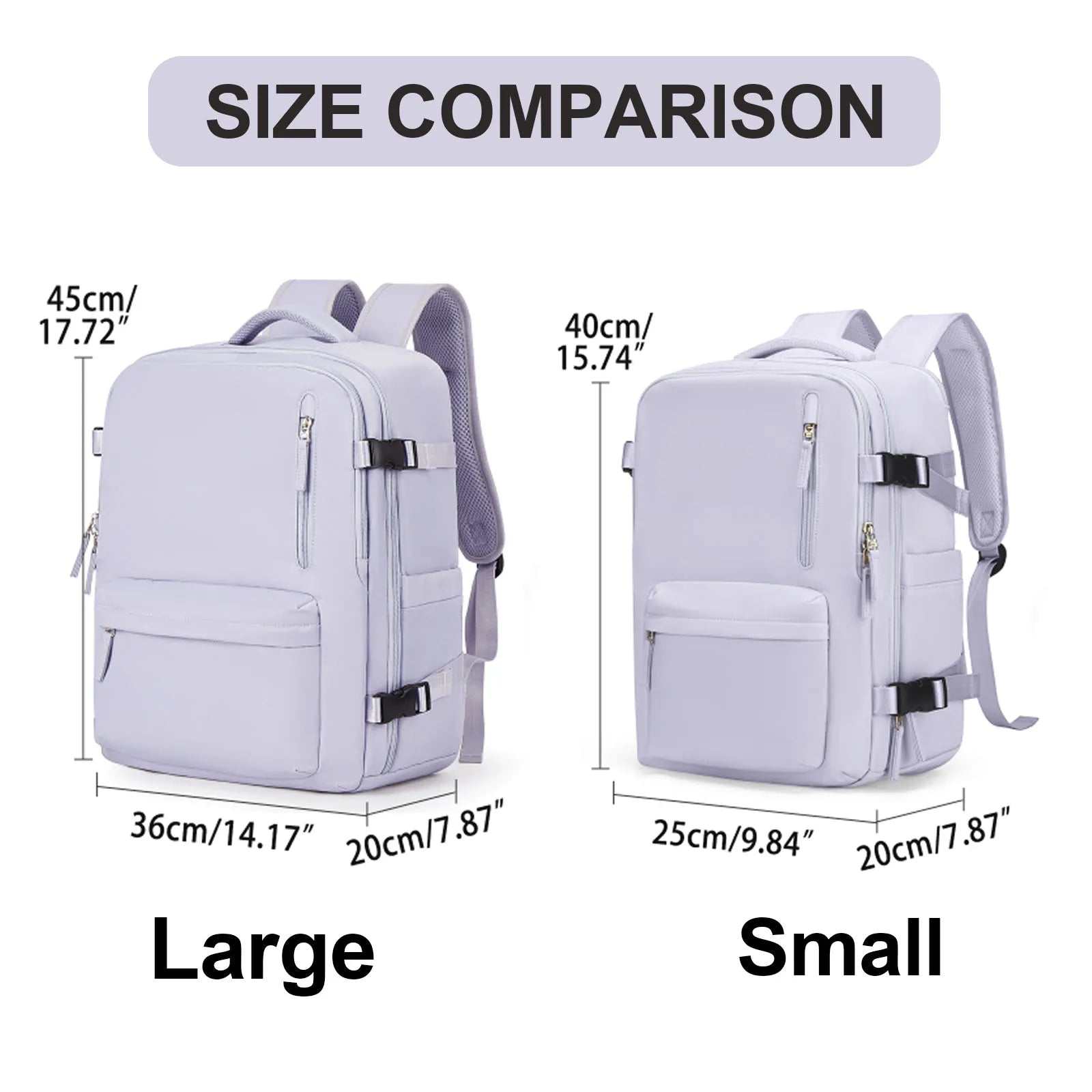 Stylish Women's Cabin Travel Backpack - Spacious, Water Resistant Laptop Bag for EasyJet and Ryanair Carry-Ons