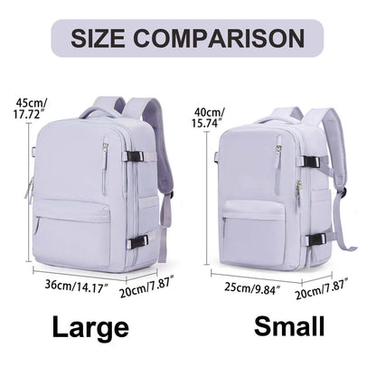 Stylish Women's Cabin Travel Backpack - Spacious, Water Resistant Laptop Bag for EasyJet and Ryanair Carry-Ons