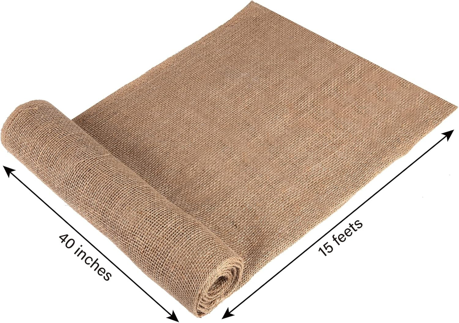 5-Yard Natural Burlap Fabric – 39" Wide | Premium Jute Material for Weddings, Crafts, Gardening & Home Décor