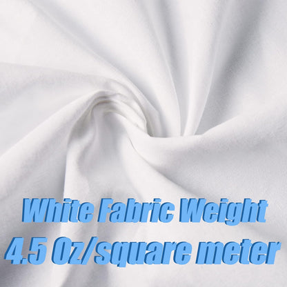 2-Yard White Cotton Poplin Fabric – 59" Wide | 100% Natural Cotton for Sewing, Quilting & Apparel