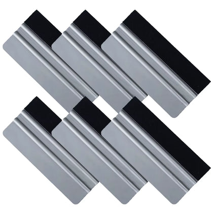 6Pcs 6 Inch Long Silver Plastic Vinyl Squeegee for Window Film Car Paint Protection Film Auto Decals Wrapping A101F