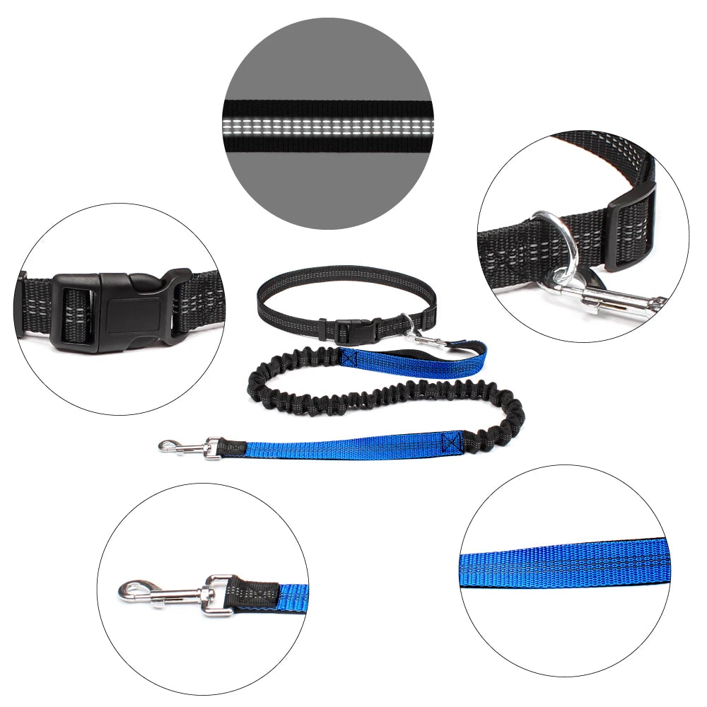 Hand Free Dog Leash for Pet Walking Running Jogging Adjustable Dog Leash Waist Belt Chest Strap Traction Rope Dog Accessories